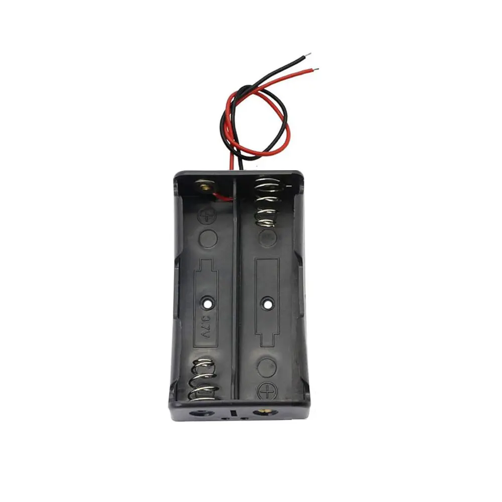 18650 Battery Case Holder DIY Storage Box Plastic Housing  Power Rechargeable Holder 1 2 3 4 Slot With Wire Leads