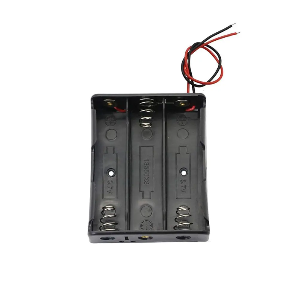 18650 Battery Case Holder DIY Storage Box Plastic Housing  Power Rechargeable Holder 1 2 3 4 Slot With Wire Leads