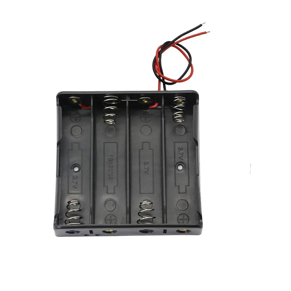 18650 Battery Case Holder DIY Storage Box Plastic Housing  Power Rechargeable Holder 1 2 3 4 Slot With Wire Leads