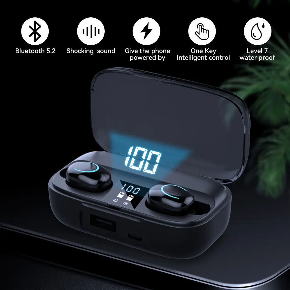 X10 TWS Wireless Headphones Bluetooth 5.2 Earphone Sport Headset Waterproof Microphone Music Earphone Work For Smartphone