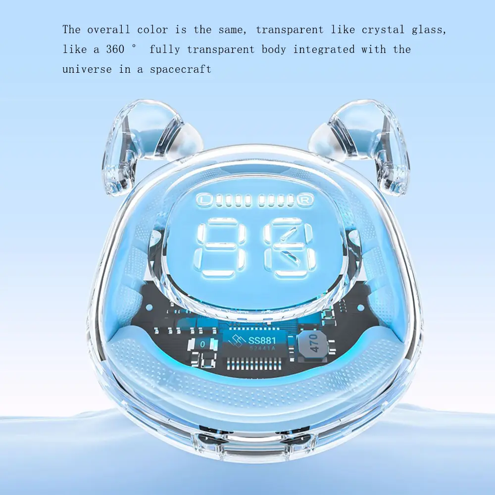 Wireless Bluetooth 5.3 Headphones TWS Earphone Sport Gaming Headsets Noise Reduction Earbuds Bass Touch Control for Phone T8
