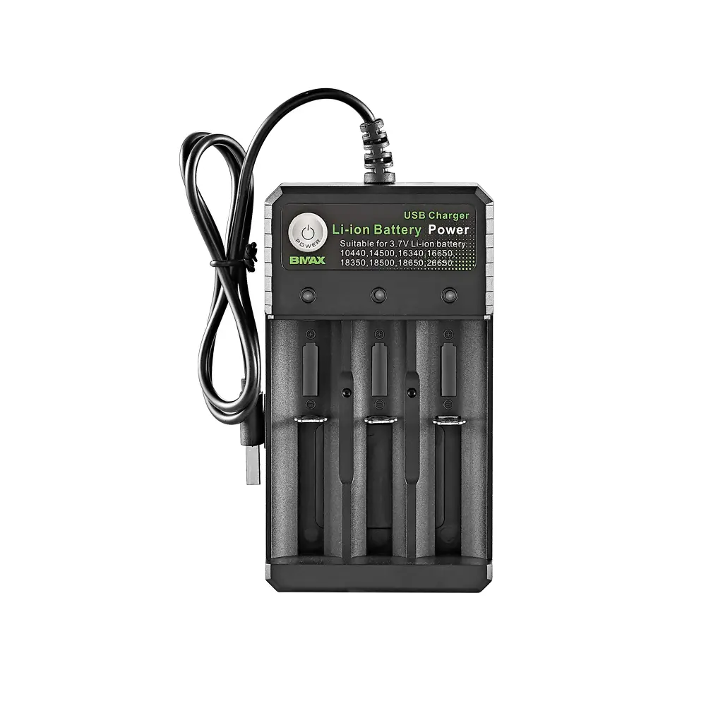 3.7V 18650 Charger Li-ion Battery USB Independent Charging For 18350 16340 14500 26650 Rechargeable Batteries LED Charging