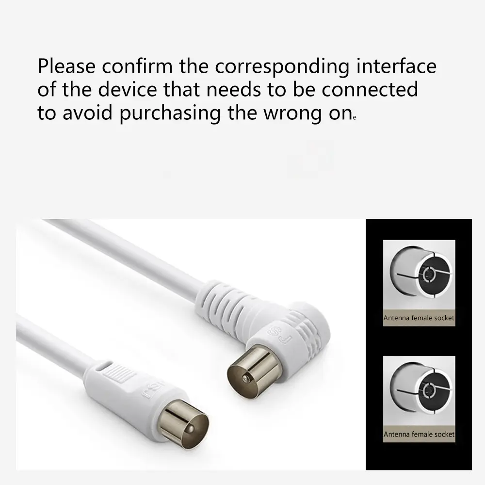 3m Antenna Television PAL Male To Male F Type Coaxial Cable Connector TV RF Coaxial Cable