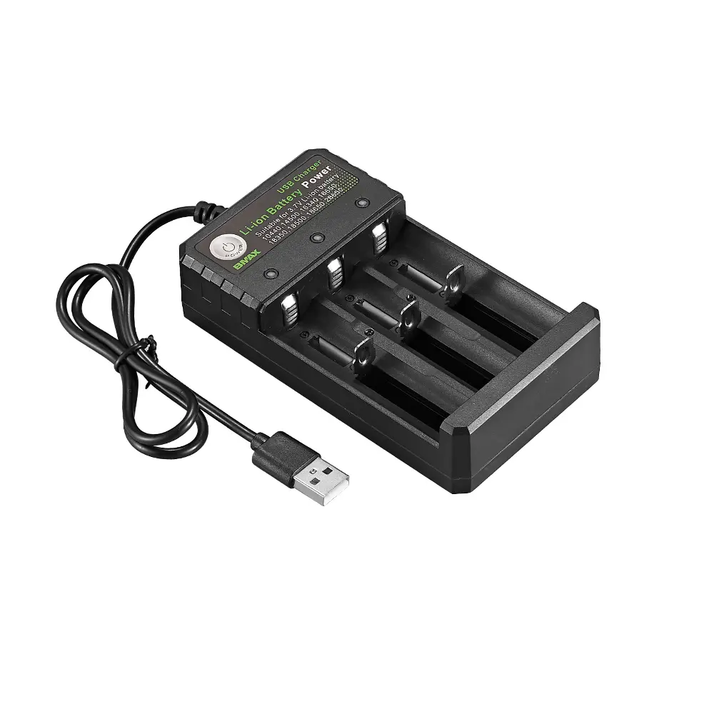 3.7V 18650 Charger Li-ion Battery USB Independent Charging For 18350 16340 14500 26650 Rechargeable Batteries LED Charging