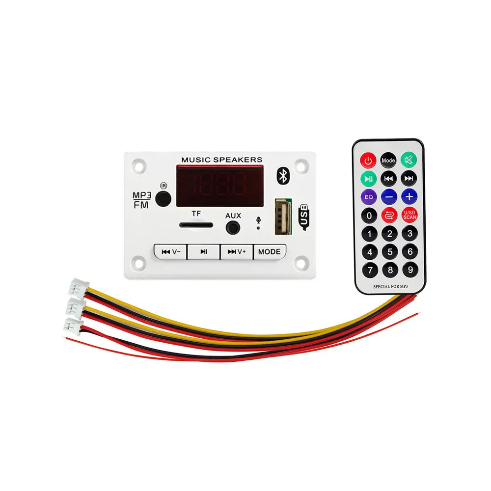 Bluetooth 5.0 MP3 WMA Decoder Board Audio Module USB TF Radio Bluetooth 5.0 Wireless Music Car MP3 Player With Remote Control