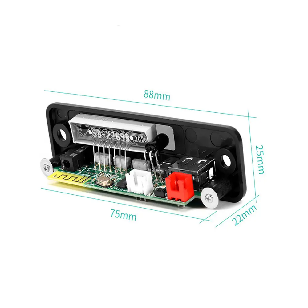 Wireless Bluetooth 5.0 5V MP3 WMA Decoder Board Car Audio USB TF FM Radio Module Color Screen MP3 Player With Remote Control