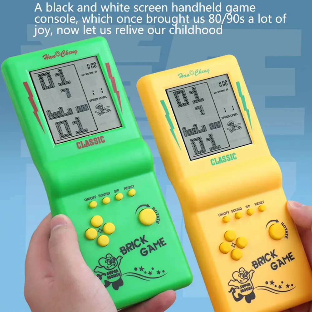 Big Screen Classic Game Players for Tetris Console Large Screen Children's Nostalgic Pocket Game Machine Kids Puzzle Toys