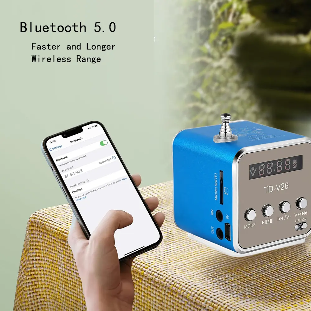 Music Player Mini Radio Fm Digital Portable Speakers With Am Fm Radio Receiver Support SD/TF Card For Mp3 Music Player