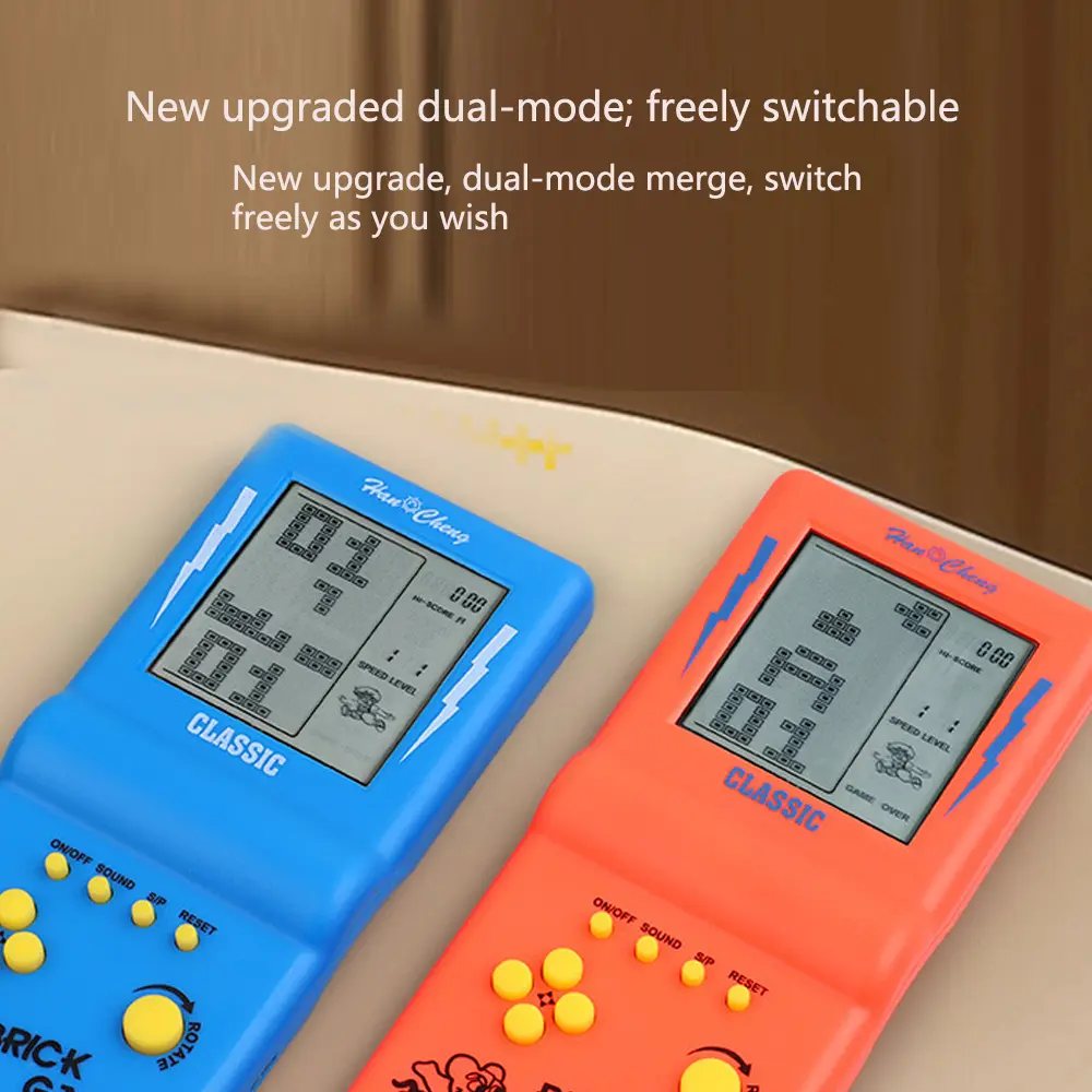 Big Screen Classic Game Players for Tetris Console Large Screen Children's Nostalgic Pocket Game Machine Kids Puzzle Toys