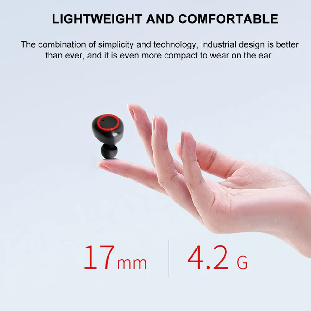 Y50 TWS Wireless Bluetooth 5.0 Earphones Touch Control Stereo Headset Sport Earphones Waterproof Earbuds LED Display with Mic