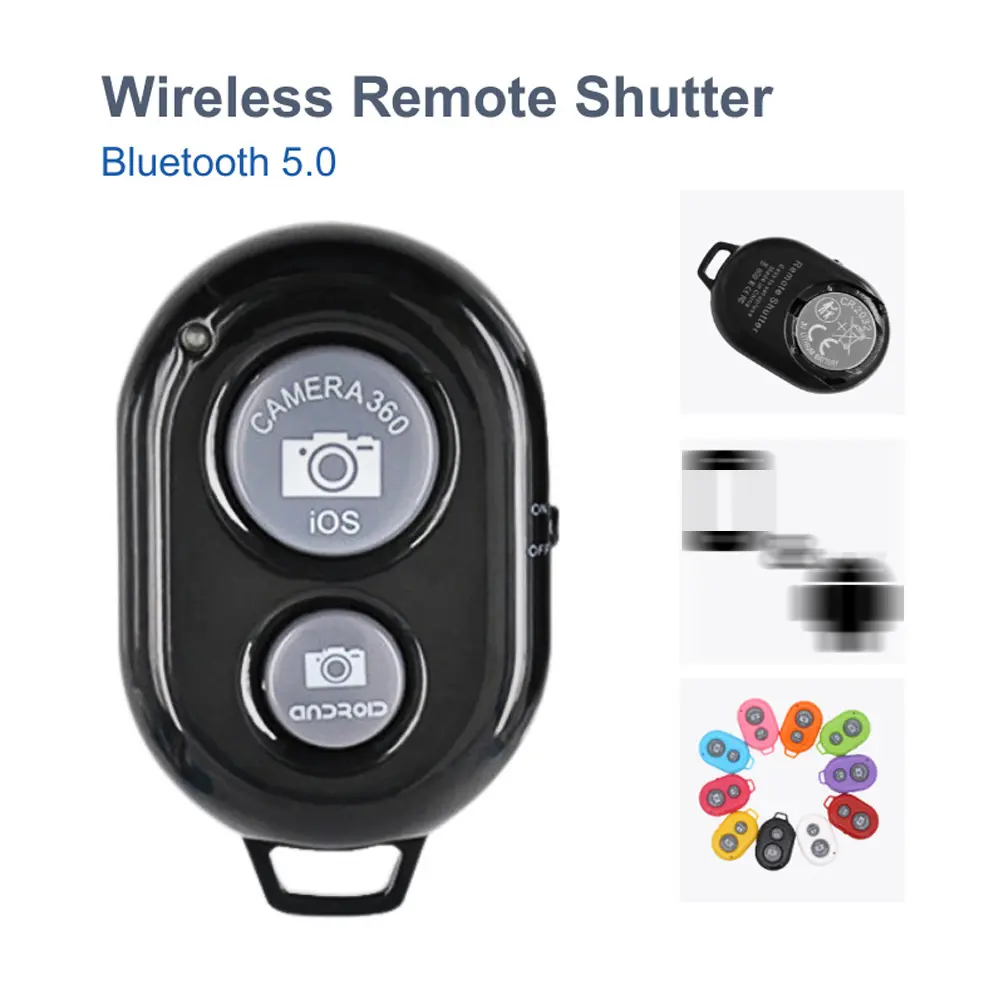 Wireless Remote Shutter Release Phone Tripod Stand Bluetooth Selfie Stick Remote Control Shutter Camera Controller
