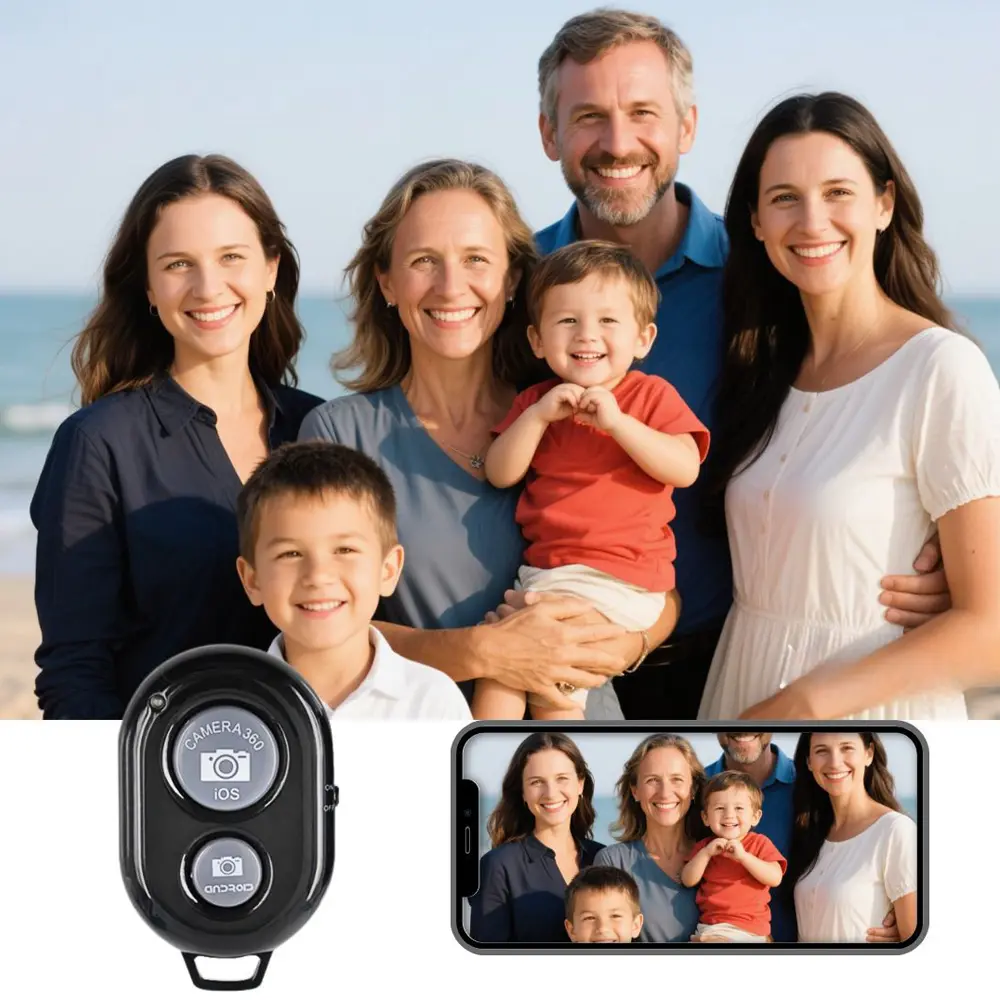 Wireless Remote Shutter Release Phone Tripod Stand Bluetooth Selfie Stick Remote Control Shutter Camera Controller