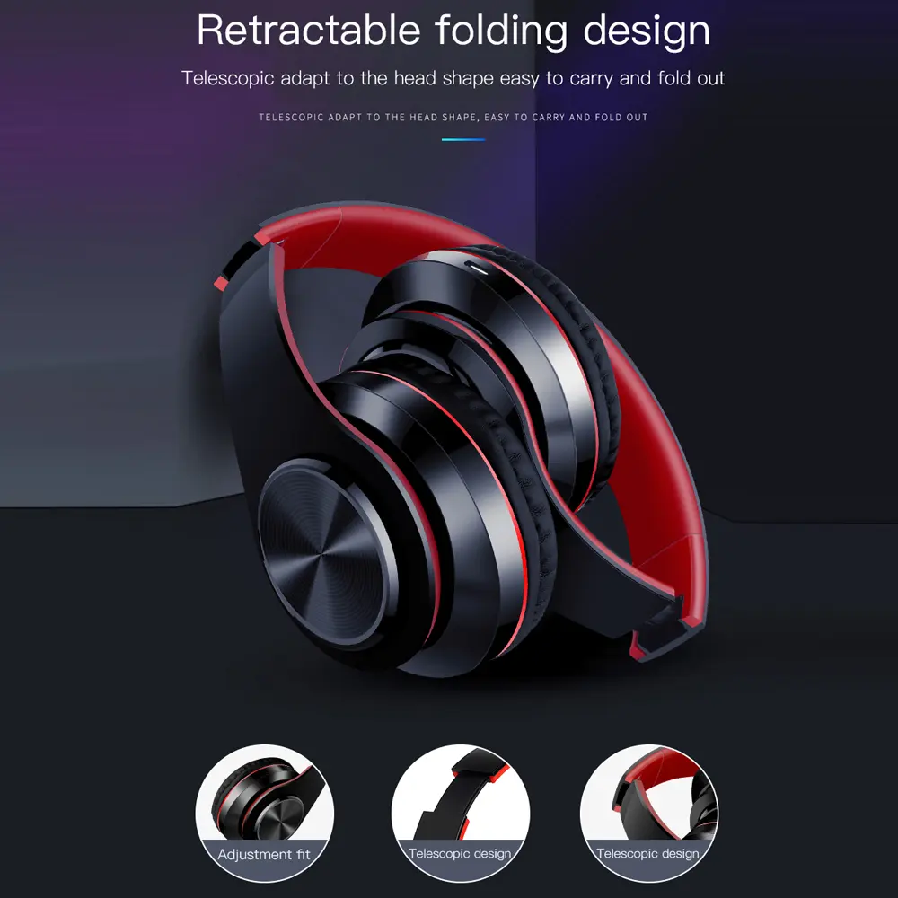 New Headphones Bluetooth Headsets Gamer Hifi Stereo Wireless Earphone Colourful Light Sport Headset for Phone PC Laptop Headset
