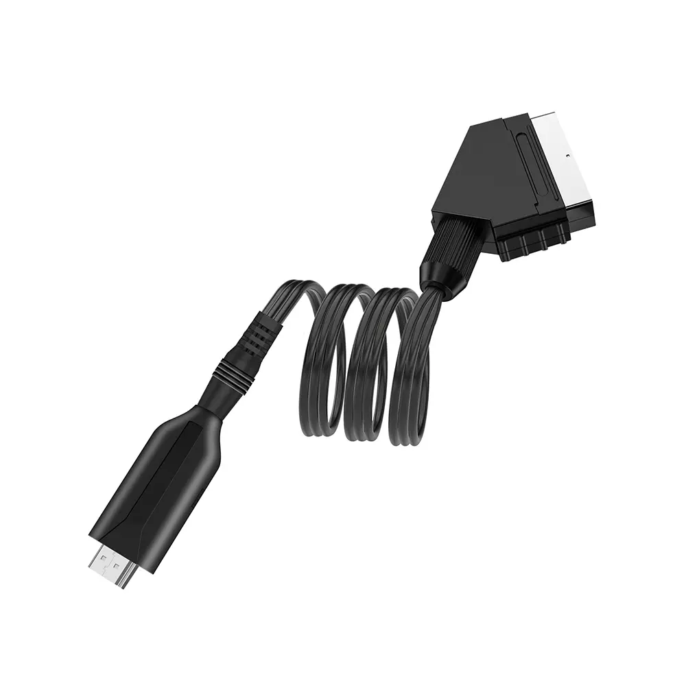 New 1080P Scart To HDMI-Compatible Converter Audio Video Adapter SCART Input to HDMI-Compatible Output for PS3 HDTV PAL NTSC