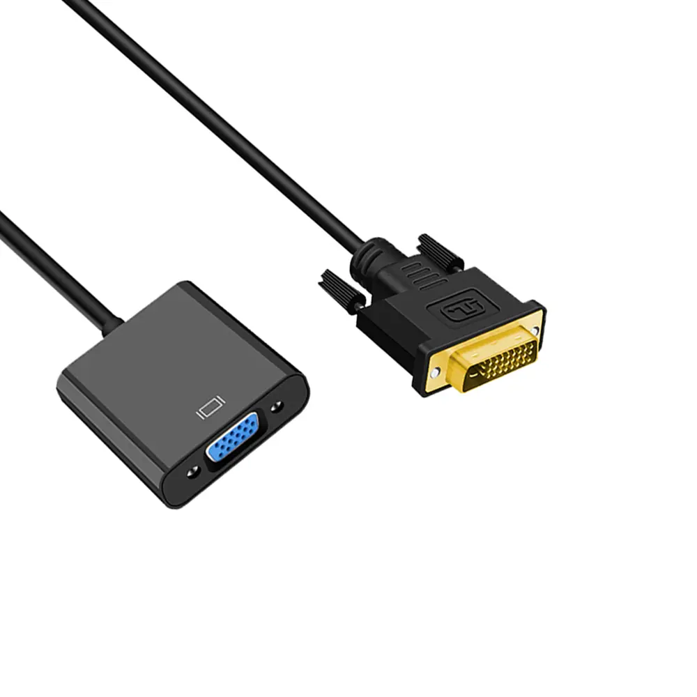 Full HD DVI Male to VGA Female Adapter 1080P DVI-D to VGA Adapter 24+1 25Pin to 15Pin Cable Converter For PC Computer Monitor