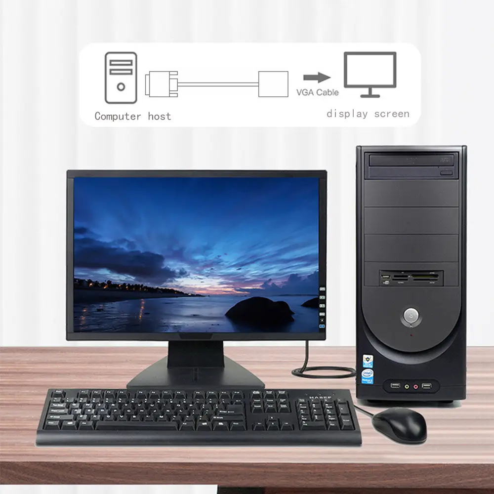 Full HD DVI Male to VGA Female Adapter 1080P DVI-D to VGA Adapter 24+1 25Pin to 15Pin Cable Converter For PC Computer Monitor