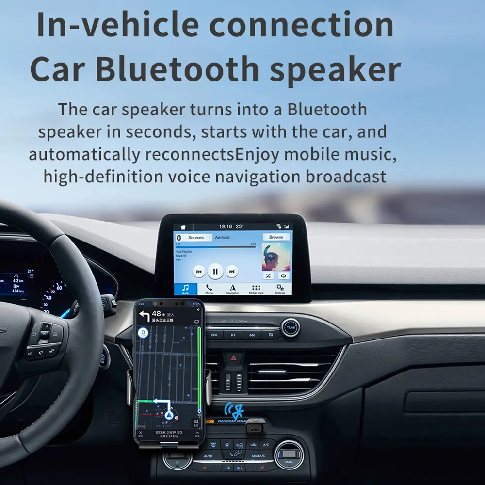 Mini Bluetooth Receiver Transmitter 3.5mm AUX Jack Handsfree Call Wireless 5.1 Audio Adapter for Car Kit PC TV Headphones