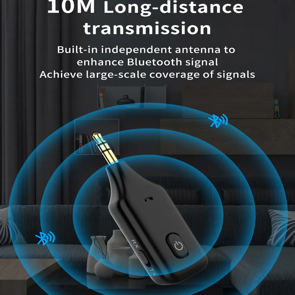 Mini Bluetooth Receiver Transmitter 3.5mm AUX Jack Handsfree Call Wireless 5.1 Audio Adapter for Car Kit PC TV Headphones