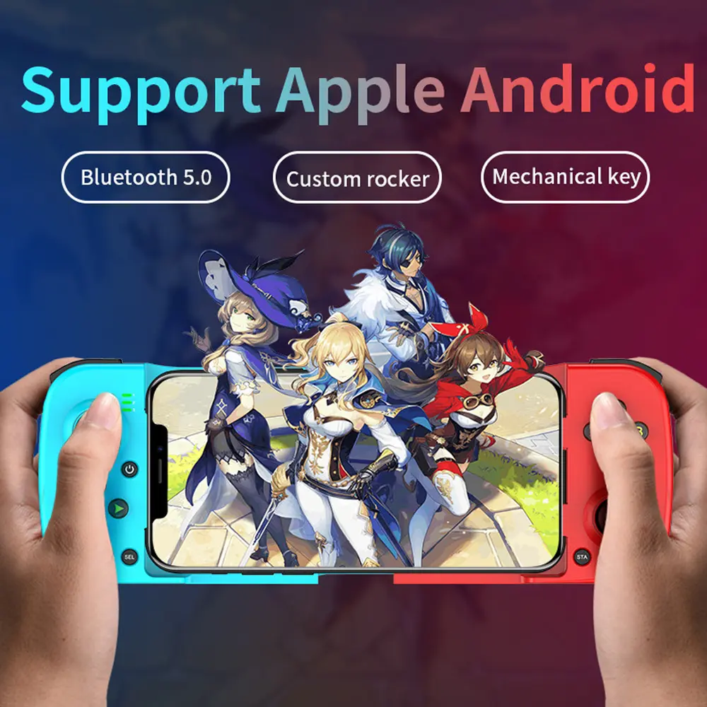 D3 Game Controller Bluetooth Retractable Gamepad Phone Controller with 3D Joystick for iOS Android PS4 for NS Switch Gaming