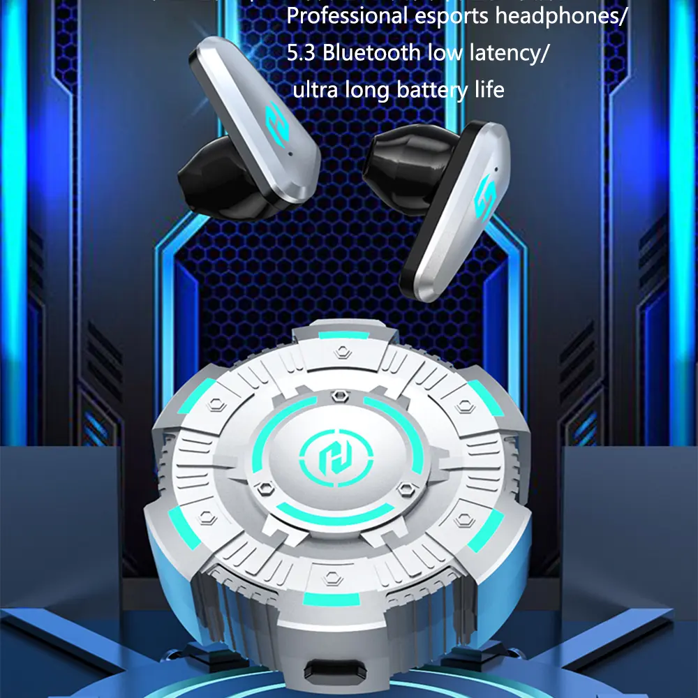 Bluetooth 5.3 Headphones Wireless Earphone Outdoor Sport Headset With Charging Bin LED Display Touch Control Earbuds for Music