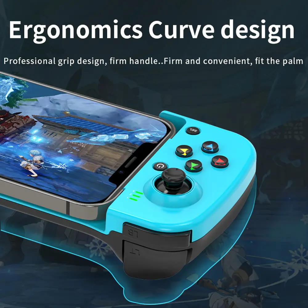 D3 Game Controller Bluetooth Retractable Gamepad Phone Controller with 3D Joystick for iOS Android PS4 for NS Switch Gaming
