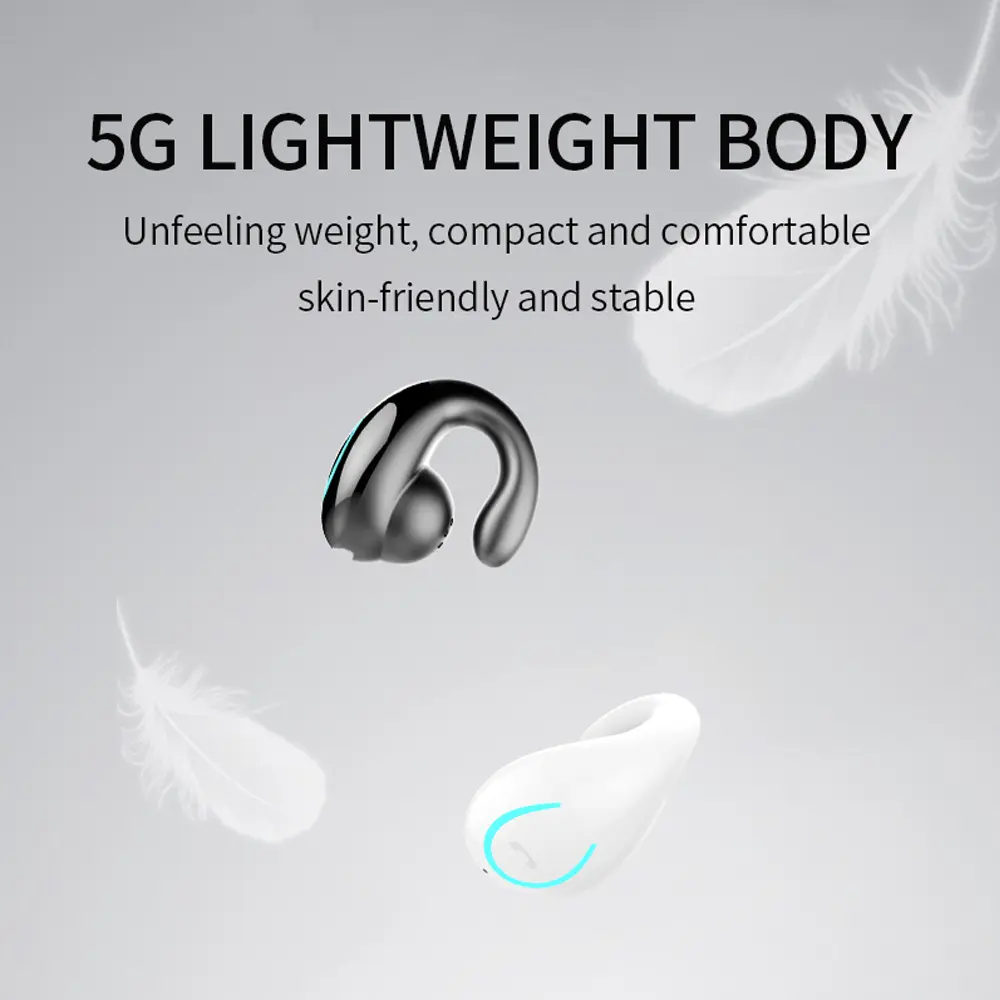 YX08 Wireless Bluetooth 5.0 TWS Earphone Sport Earbuds Clip-on Stereo Gaming Headset for iPhone Xiaomi Huawei