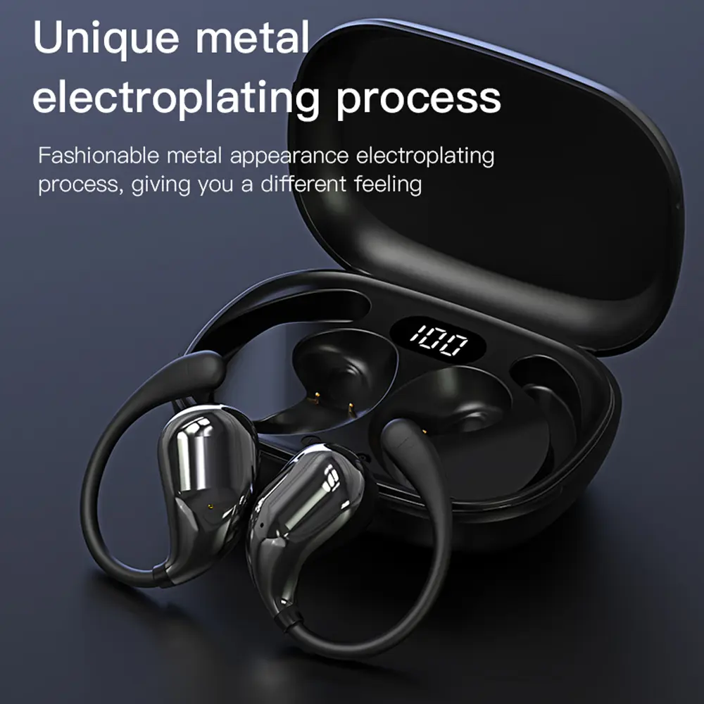 Original Bluetooth 5.4 Ear Hook Headphones TWS Wireless Earphones HiFi Stereo Waterproof Headsets LED Display Touch Earbuds