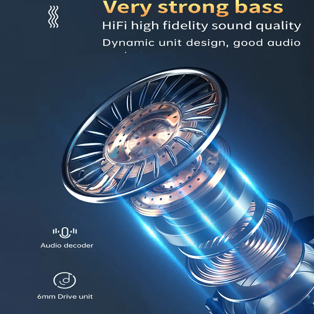 M19 Bluetooth Wireless Headset TWS Earphones Waterproof Headsets with Mic HiFi Stereo Music Earbuds for iPhone Xiaomi Samsung