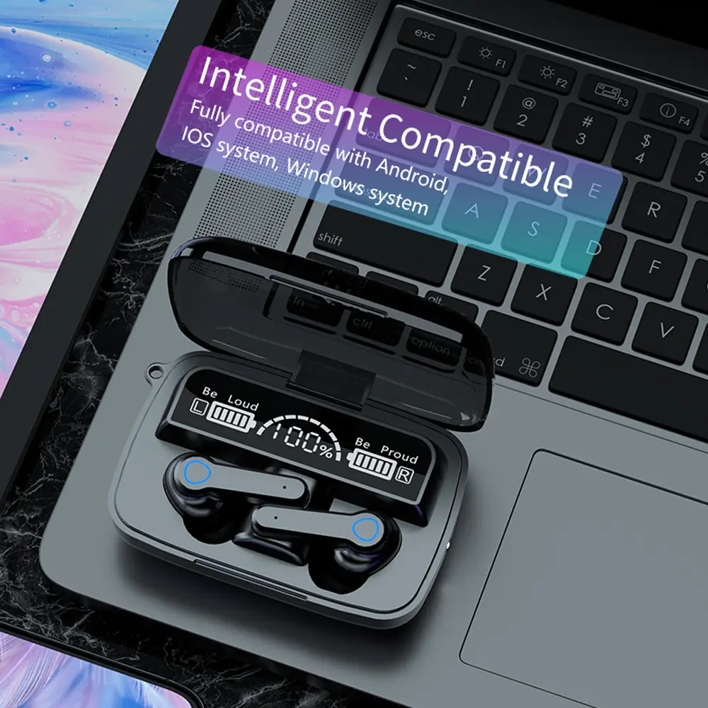 M19 Bluetooth Wireless Headset TWS Earphones Waterproof Headsets with Mic HiFi Stereo Music Earbuds for iPhone Xiaomi Samsung