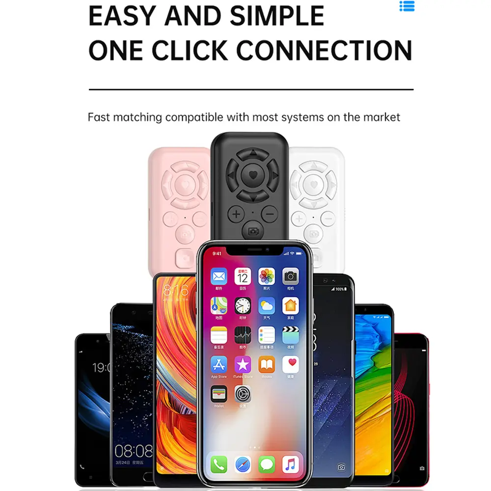 Mobile Phone Page Turner Bluetooth Remote Control E-book Page Turner for TIK Tok for iPhone Xiaomi Samsung Mobile Phone