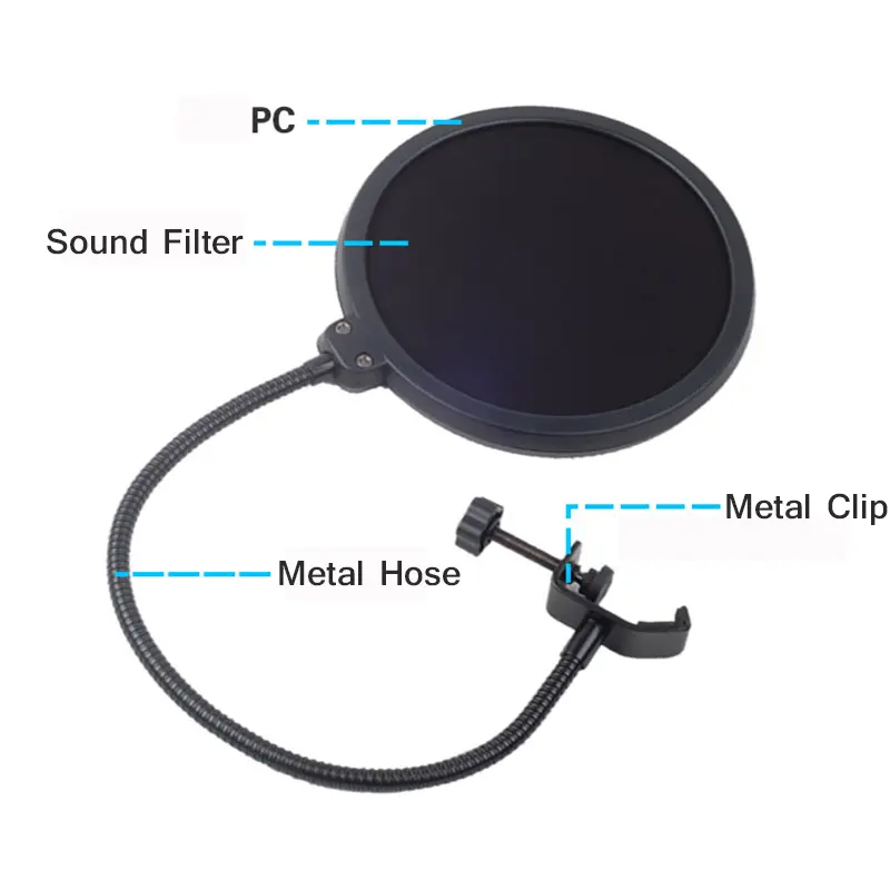 100/155MM Double Layer Studio Microphone WindScreen Mask Mic Pop Filter Shield Wind For Speaking Recording