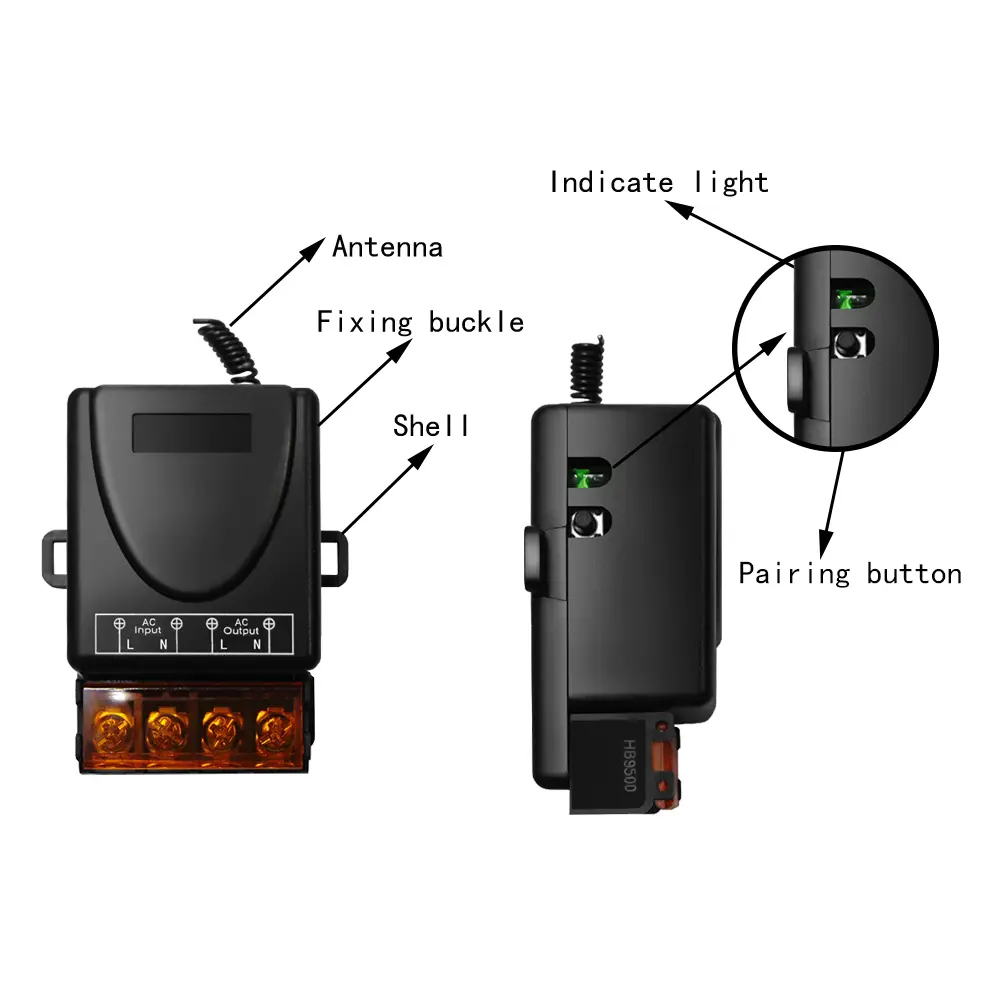 30A Relay Wireless RF Remote Control Switch 433Mhz AC 110V 120V 240V 220V 30A Relay for Light Lamp Water Pump Door Access System