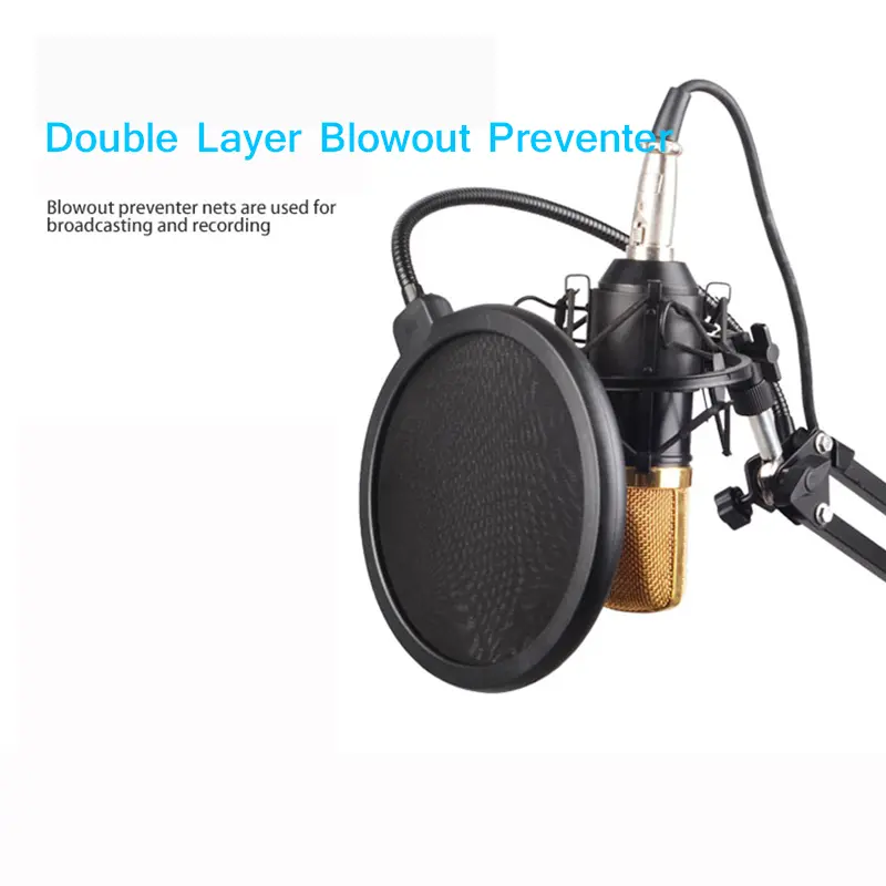 100/155MM Double Layer Studio Microphone WindScreen Mask Mic Pop Filter Shield Wind For Speaking Recording