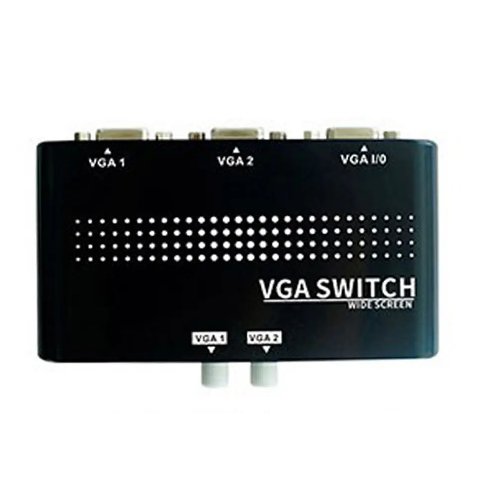 New 2 In 1 Out VGA/SVGA Manual Sharing Selector Switch Switcher Box For LCD PC KVM Switches Display 1080 HD Video Converter