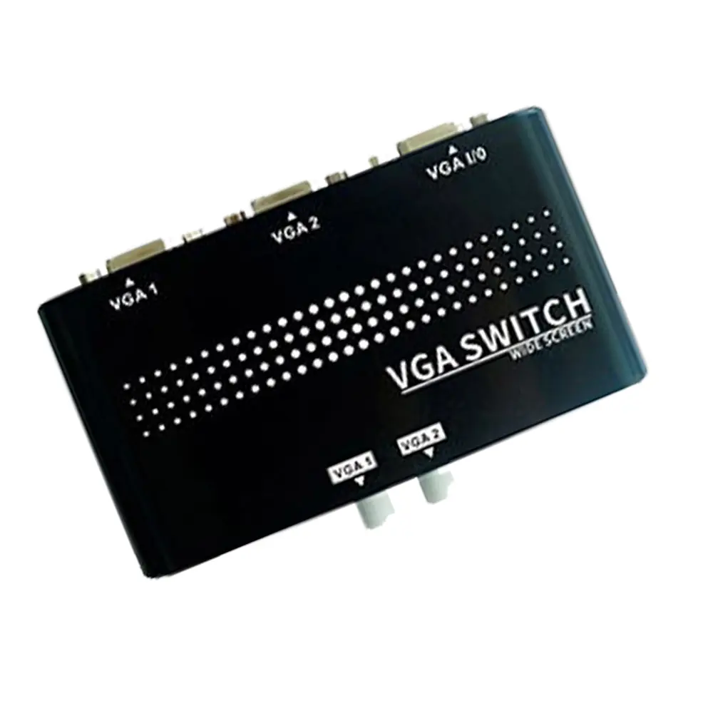 New 2 In 1 Out VGA/SVGA Manual Sharing Selector Switch Switcher Box For LCD PC KVM Switches Display 1080 HD Video Converter