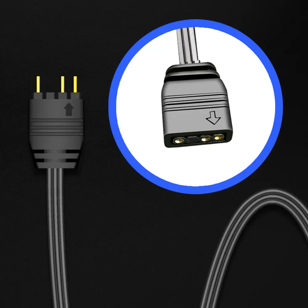 Mini PC Fan ARGB Controller Wide Compatibility 3 Pin to SATA Pin Power Supply Case RGB Controller for LED Lighting Strip