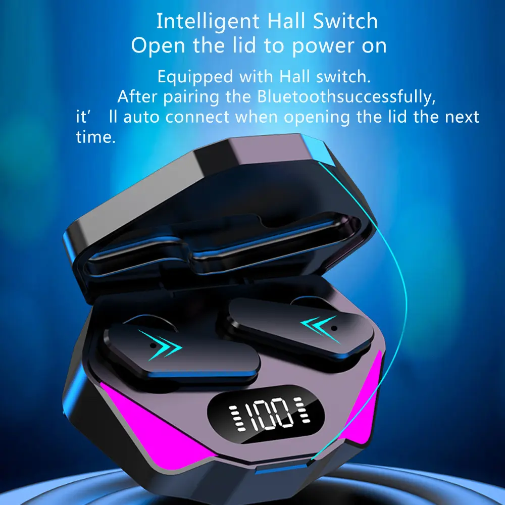 X15 TWS Wireless Earphone Bluetooth Headphone Low Latency Earbud Sport Gaming Headset Gamer with Mic For iPhone Xiaomi