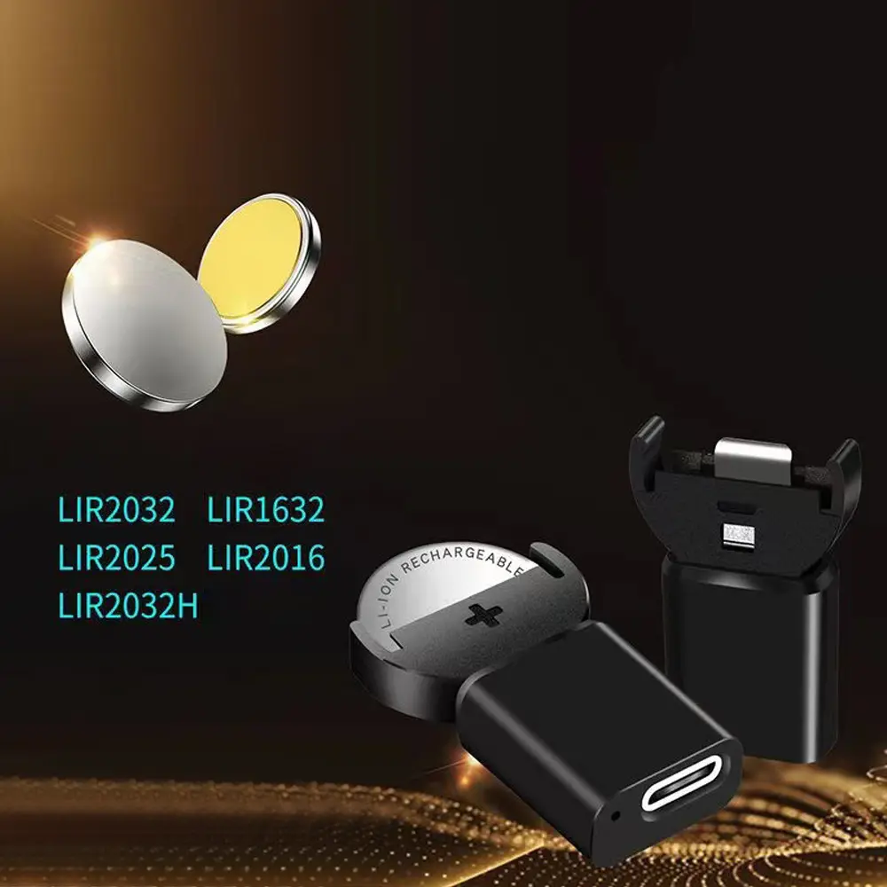 Rechargeable Li-Ion Coin Button Cells Charger for LIR2032 LIR1632 LIR2025 LIR2016 LIR2032H Batteries Power Charger