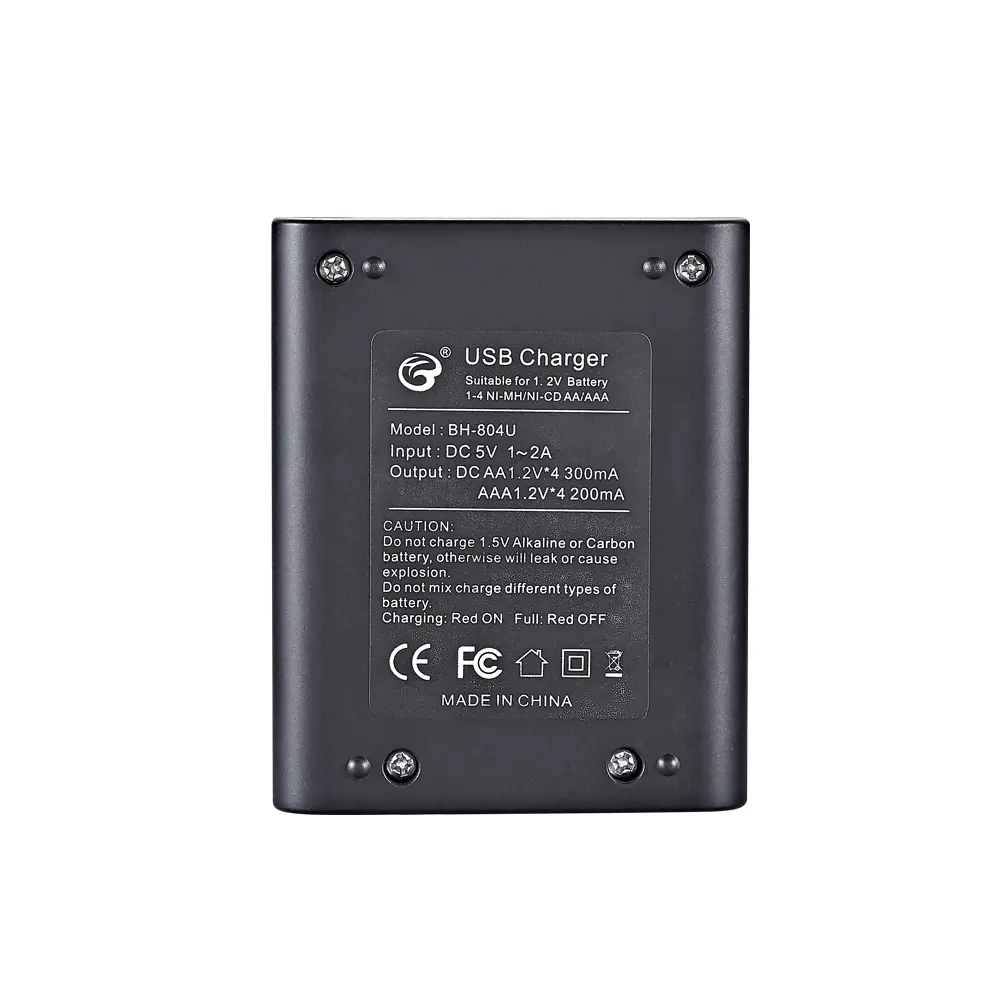 LED Indicator 4 Slots Electric Battery Charger USB Charger For AA/AAA Ni-MH/Ni-Cd Rechargeable Battery USB Charger