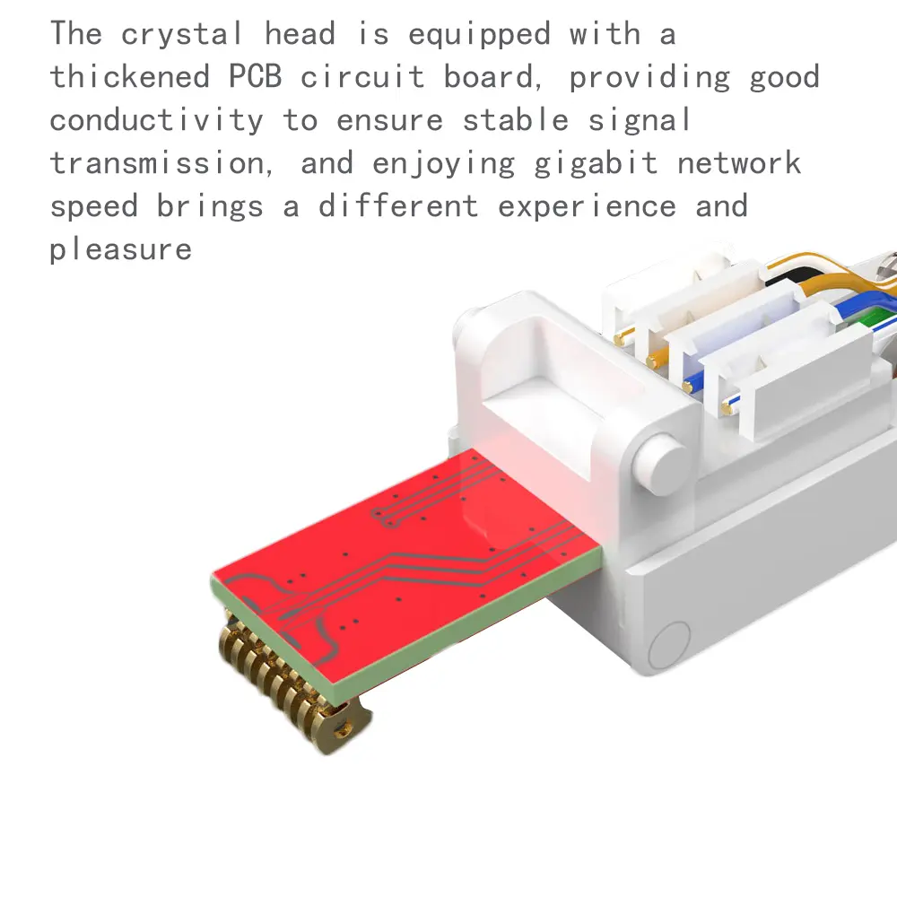CAT6 RJ45 Tool-less Crystal Head Plug No Crimp Head Plug Network Connectors Ethernet CableSata Cable for Cat6 Cat6A Cat7