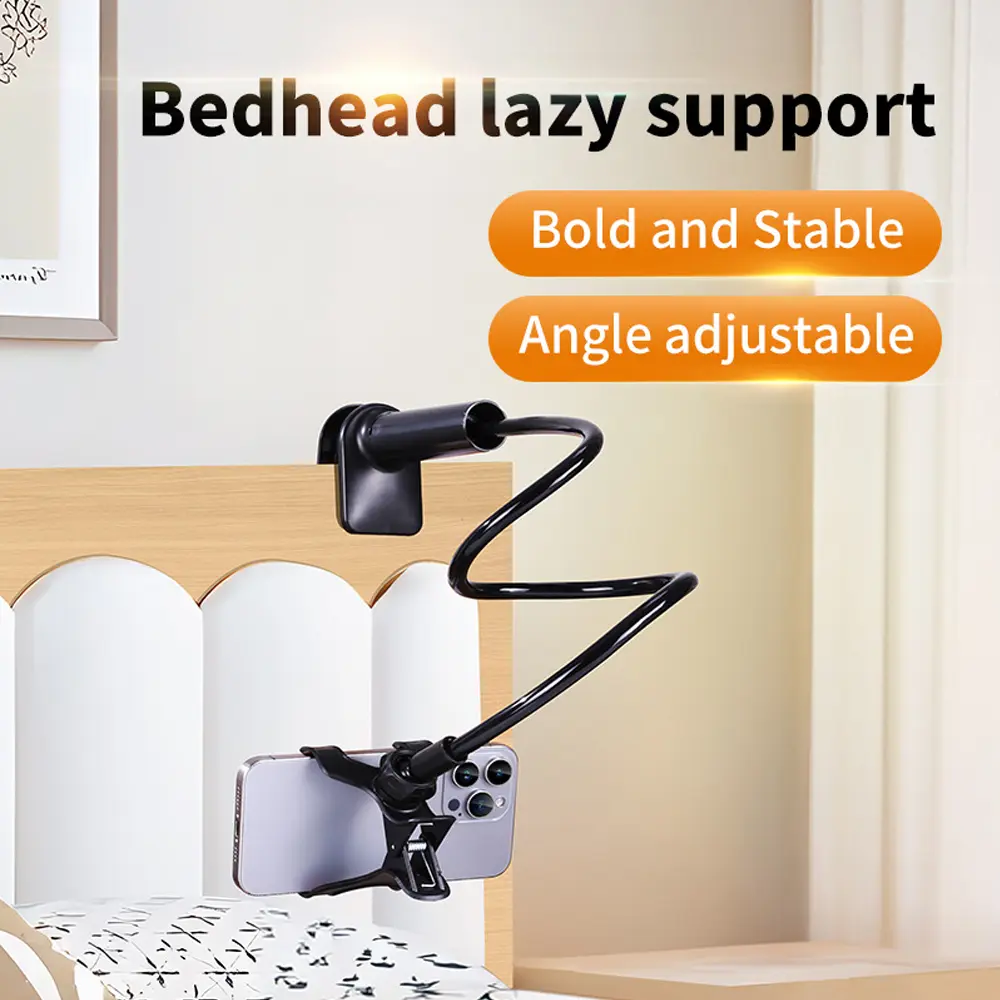 New Phone Holder Stand Lazy Bracket Headrest Bed 360 Flexible Long Arms Clamp Mount For Smartphone