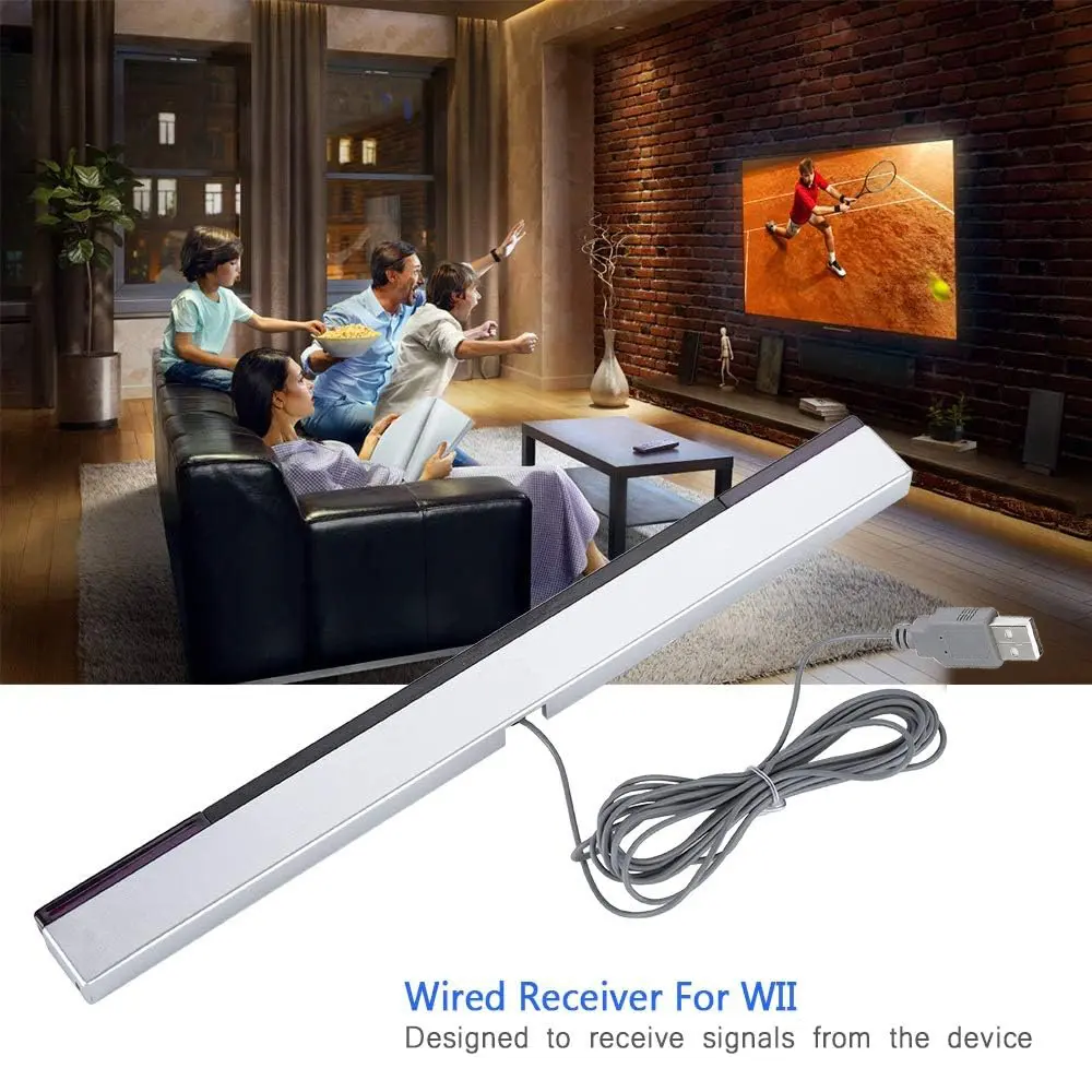 New Infrared IR Signal Ray Sensor Bar Receiver For Nintendo Wii Wired Sensors Receivers Gamepads