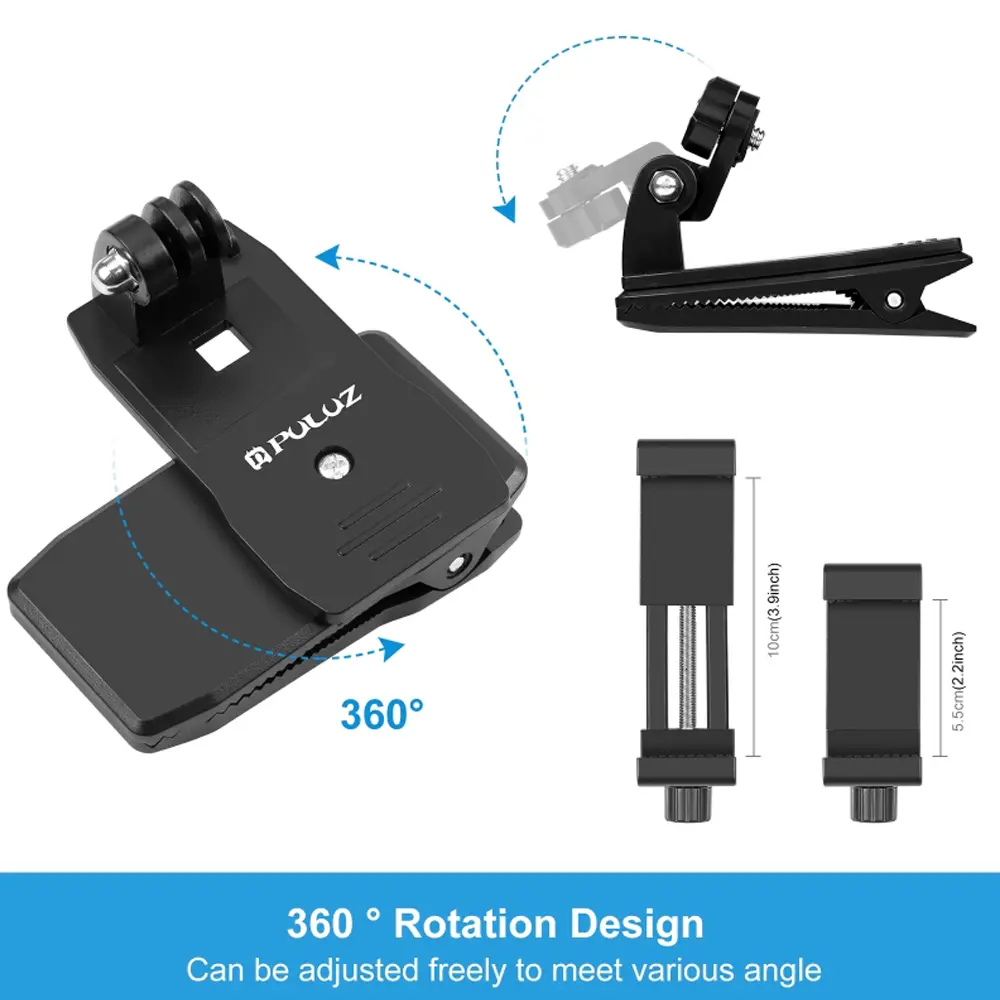 4 In 1 360 Degree Rotation Backpack Clip Schoolbag Clip Mobile Phone Clip For GoPro Schoolbag Clip Camera Accessories