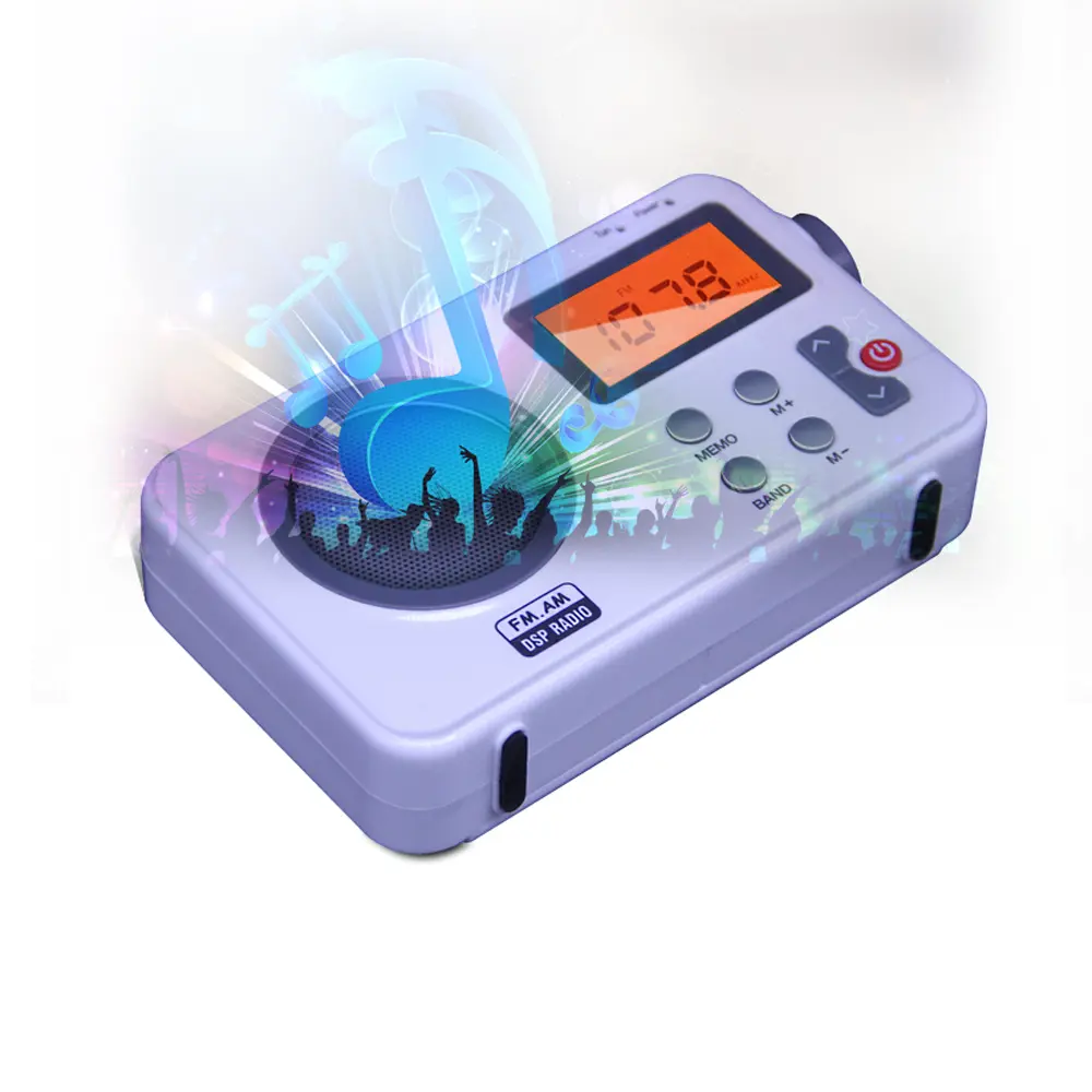 Portable LCD Radio AM FM Dual Channels Audio Receiver Stable Signal Radio With 3.5MM Earphone Plug Stretchable Antenna SY-8801