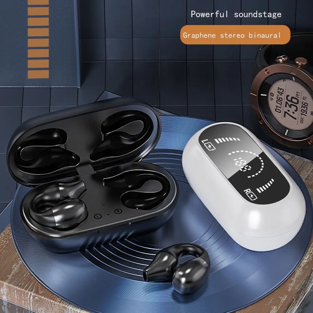 S03 Bluetooth Earphones 5.2 TWS Wireless Headphones with LED Display Stereo Headset Touch Control Earbuds Noise Reduction