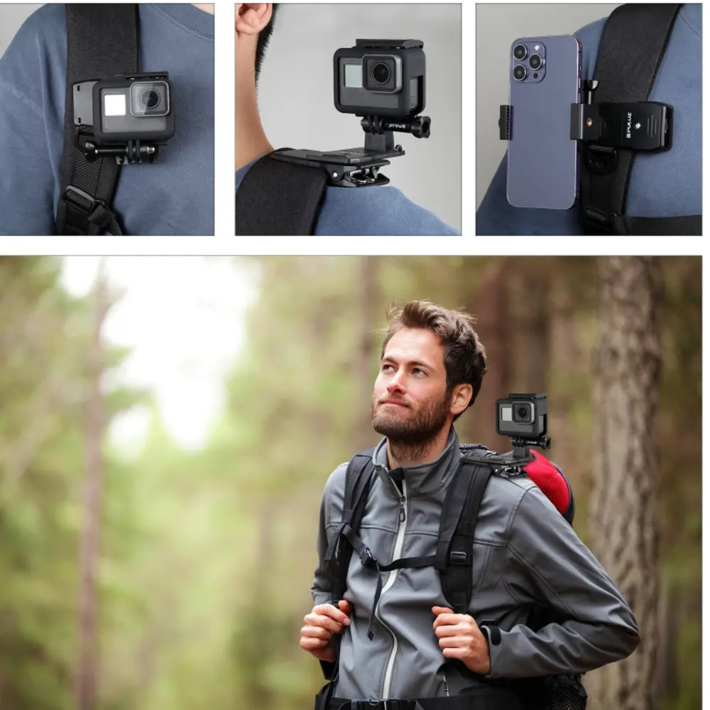 4 In 1 360 Degree Rotation Backpack Clip Schoolbag Clip Mobile Phone Clip For GoPro Schoolbag Clip Camera Accessories