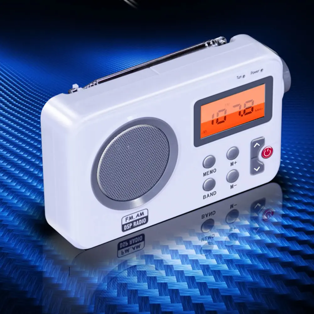 Portable LCD Radio AM FM Dual Channels Audio Receiver Stable Signal Radio With 3.5MM Earphone Plug Stretchable Antenna SY-8801