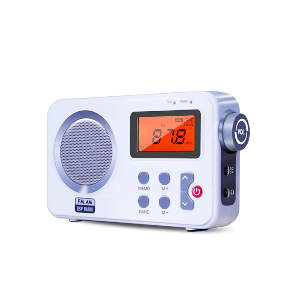Portable LCD Radio AM FM Dual Channels Audio Receiver Stable Signal Radio With 3.5MM Earphone Plug Stretchable Antenna SY-8801