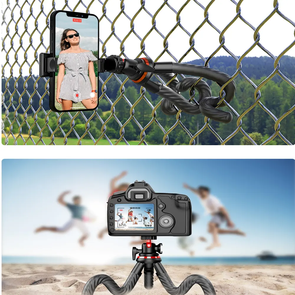 Phone Tripod Holder Clip Stand Flexible Sponge Octopus Tripod for iPhone Xiaomi Samsung For Camera Selfie Clip Stand