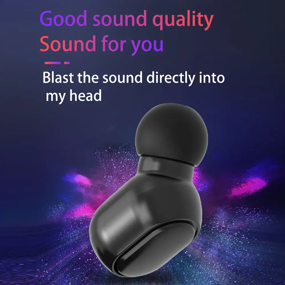 E7S Bluetooth Headphone Wireless TWS Earphone in-Ear Stereo Noise Reduction Sports Earset with Microphone Headset